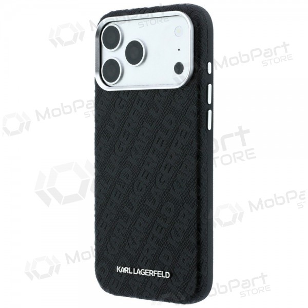 Apple iPhone 18 Pro Max ümbris - Karl Lagerfeld PU Grained Allover Semi Wrap MagSafe (must)