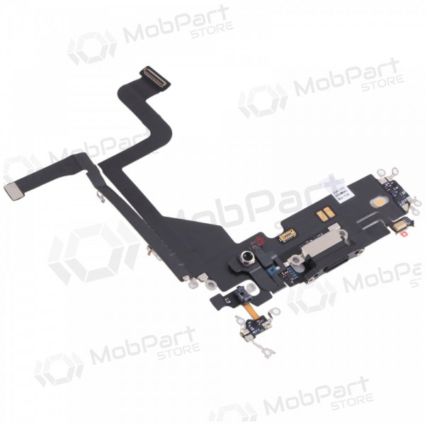 Apple iPhone 13 Pro laadimispistik ja mikrofoni pistik (must)
