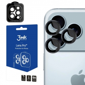 Kaitseklaas kamerai 3mk Lens Pro Apple iPhone 17 Pro/17 Pro Max mustad