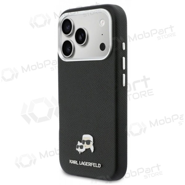 Apple iPhone 17 Pro ümbris - Karl Lagerfeld PU Karl and Choupette Heads Pins MagSafe (must)