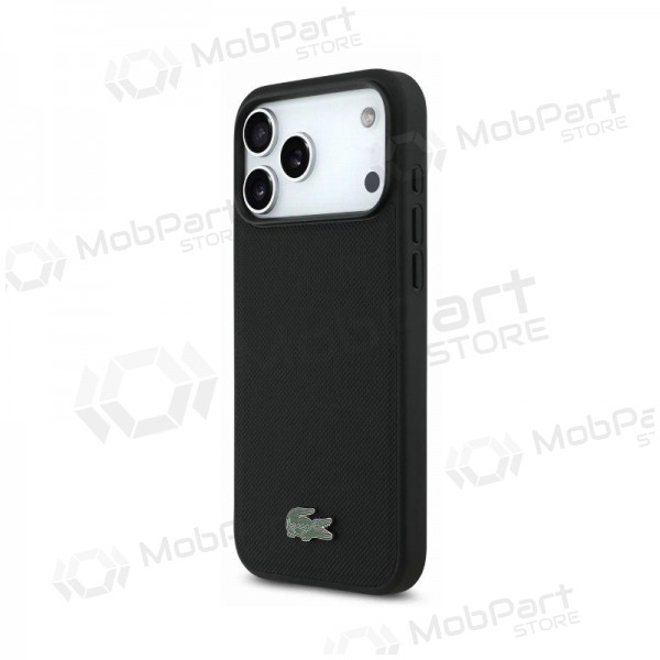 Apple iPhone 18 Pro Max ümbris - Lacoste PVC Petit Pique Semi Wrap Embossed MagSafe (must)