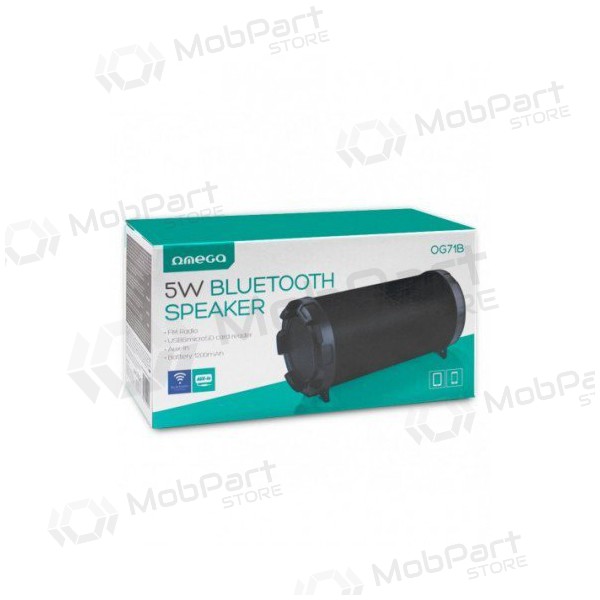 Bluetooth kaasaskantav kõlar OMEGA OG71 BAZOOKA (MicroSD, vabakäeseadmega,FM, AUX) (mustad) Bluetooth kaasaskantav kõlar OMEGA OG71 BAZOOKA (MicroSD, vabakäeseadmega,FM, AUX) (mustad)
