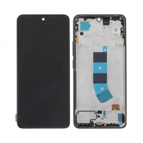 Ekranas Xiaomi Redmi Note 13 4G su lietimui jautriu stikliuku ja rėmeliu Midnight Black originaalne (service pack)