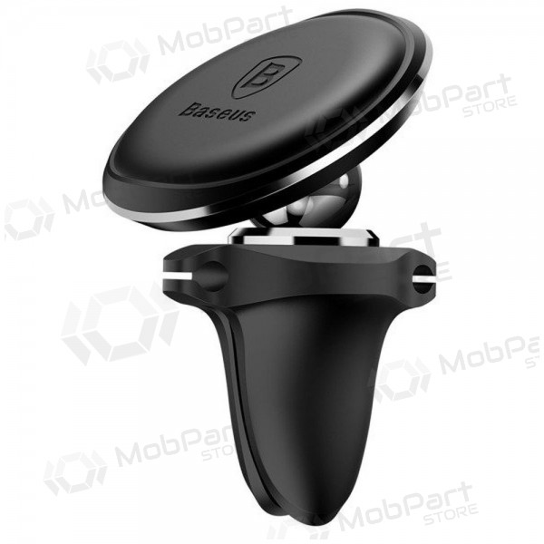Telefono laikiklis Baseus Magnetic Air Vent With Cable Clip mustad SUGX020001
