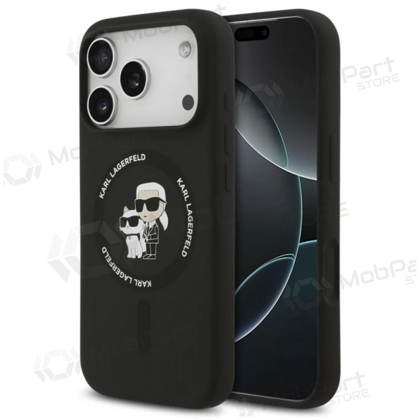 Apple iPhone 17 Pro ümbris - Karl Lagerfeld Liquid Silicone Karl and Choupette MagSafe (must)