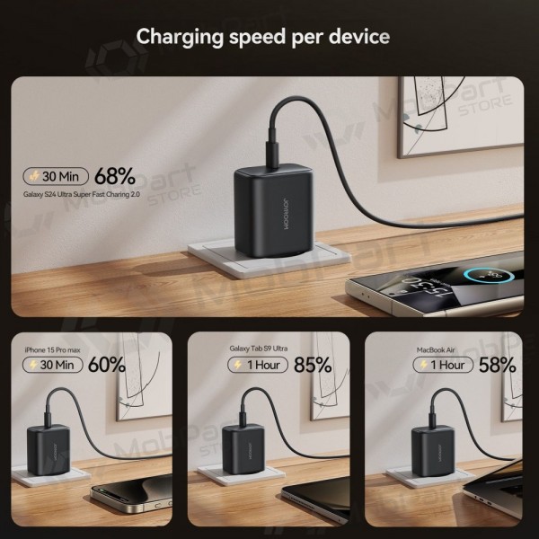 Laadija Joyroom JR-TCG13 45W GaN USB-C mustad