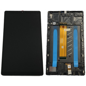Samsung Galaxy Tab A7 Lite ekraan (mustad) (koos raamiga) (originaalne)