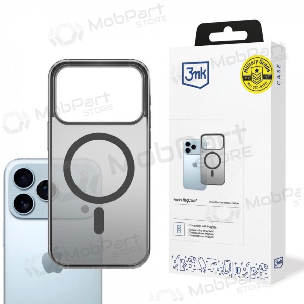 Apple iPhone 17 Pro, 18 Pro ümbris - 3mk Frosty MagCase (must)