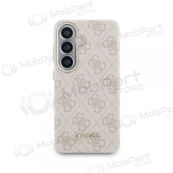 Samsung Galaxy S26 ümbris - Guess PU 4G Script Metal Logo Magnetic (roosa)