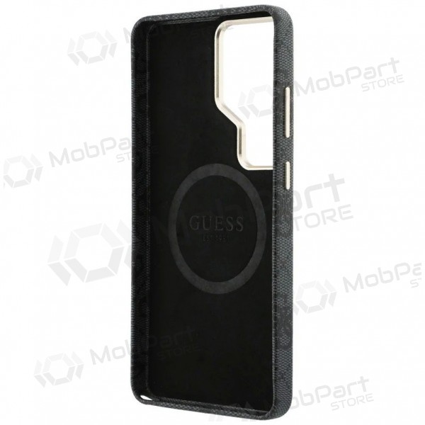 Samsung Galaxy S26 Ultra ümbris - Guess PU Leather 4G Strass Logo Gold Frame Magnetic (must)
