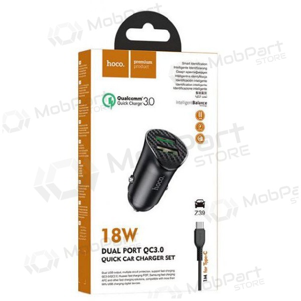 Autolaadija HOCO Z39 USB + 