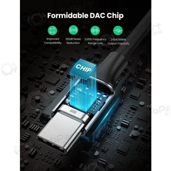 Helimikrofon Ugreen AV161 USB-C kuni 3.5 mm hall