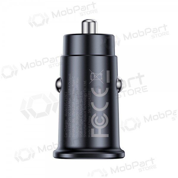 Autolaadija Baseus GoTrip 2xUSB-C 30W mustad C00072300123-01