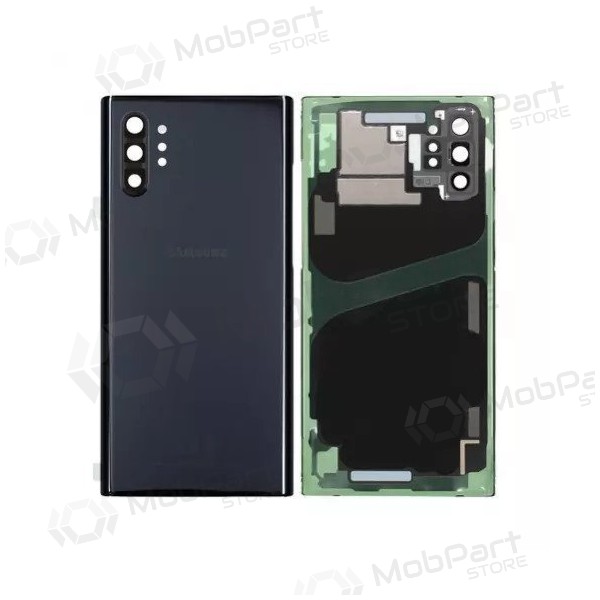 Samsung N975F Galaxy Note 10 Plus patareipesade kaas (tagakaas) mustad (Aura Black) (kasutatud grade C, originaalne)