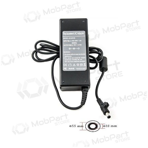 SAMSUNG 90W: 19V, 4.74A sülearvuti laadija SAMSUNG 90W: 19V, 4.74A sülearvuti laadija