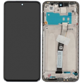 Xiaomi Redmi Note 9 Pro, Note 9S ekraan (valged) (koos raamiga) (Premium)