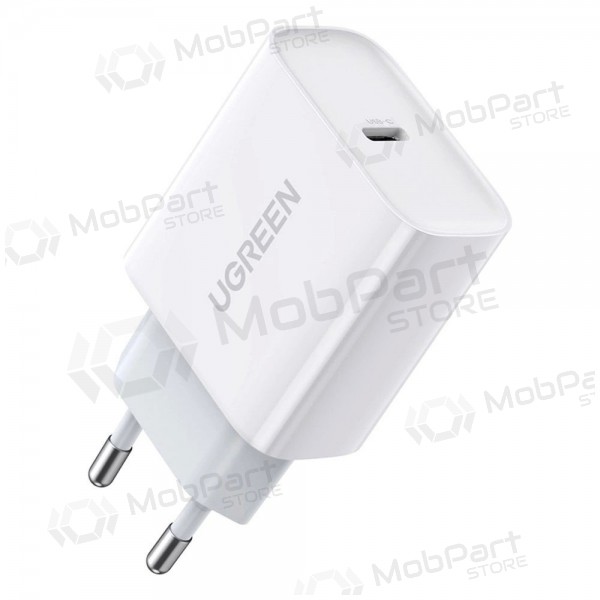 Laadija buitinis Ugreen CD137 USB-C 20W 3A valged