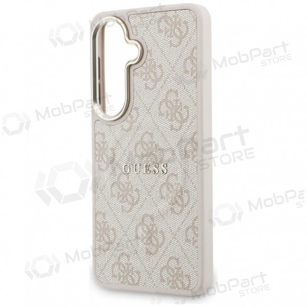 Samsung Galaxy S26 ümbris - Guess PU Leather 4G Gold Frame Magnetic (roosa)