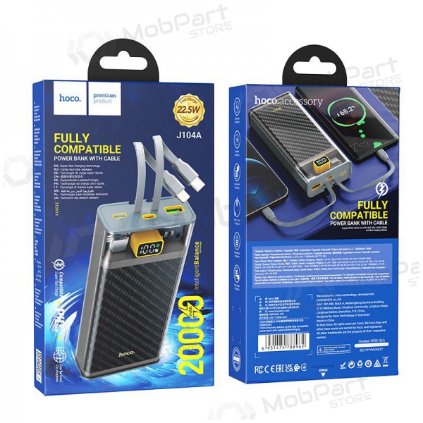 Väline patarei / aku Power Bank Hoco J104A Discovery Edition 22.5W 20000mAh hall Väline patarei / aku Power Bank Hoco J104A Discovery Edition 22.5W 20000mAh hall