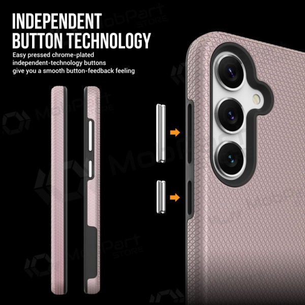 Ümbris Perfectionists Triangle Case Samsung A165 A16 4G/A166 A16 5G rožinio aukso Ümbris Perfectionists Triangle Case Samsung A165 A16 4G/A166 A16 5G rožinio aukso