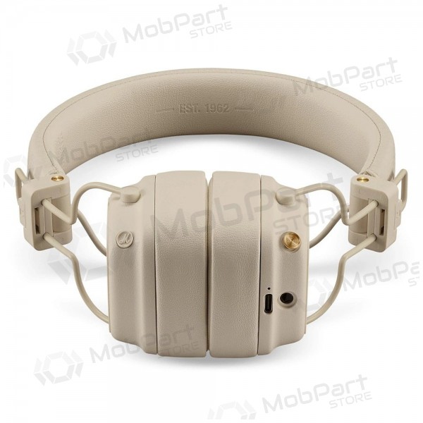 Juhtmevabad kõrvaklapid Marshall Major V Bluetooth On-Ear USB-C 3,5 mm kreemjas