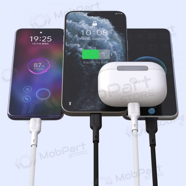 USB-C kaabel Dudao L9C USB-C kuni USB-C 1 m 65 W valge
