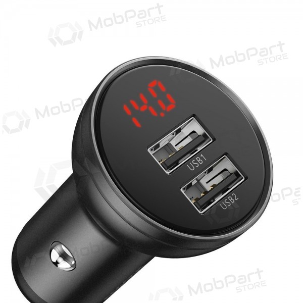 Autolaadija Baseus Digital Display CCBX-0G 24 W 2x USB-A must