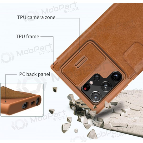 Samsung Galaxy S23 Plus ümbris „Nillkin Leather“ (pruun) Samsung Galaxy S23 Plus ümbris „Nillkin Leather“ (pruun)