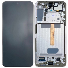 Ekranas Samsung S906 S22 Plus su lietimui jautriu stikliuku ja rėmeliu Violet originaalne (service pack)