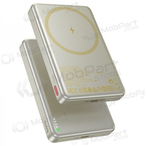 Väline patarei / aku Power Bank Hoco Q26A PD20W Magnetic 10000mAh kuldne Väline patarei / aku Power Bank Hoco Q26A PD20W Magnetic 10000mAh kuldne