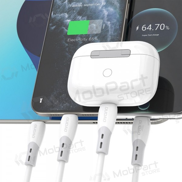 USB-C kaabel Dudao L25SC USB-C kuni USB-C 2 m 60 W valge
