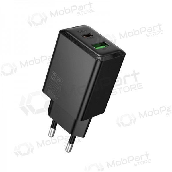 Telefonilaadija Hoco N71 30 W GaN USB-C + USB-A must