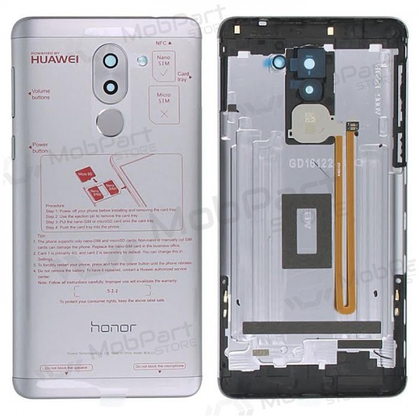 Huawei Honor 6X patareipesade kaas (tagakaas) (hall) (kasutatud grade C, originaalne) Huawei Honor 6X patareipesade kaas (tagakaas) (hall) (kasutatud grade C, originaalne)