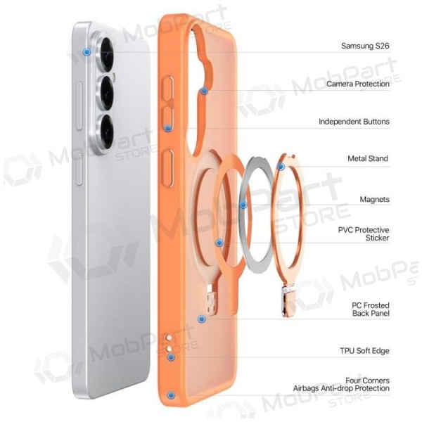 Samsung Galaxy S26 Ultra ümbris - Dux Ducis Yind Magnetic Stand (oranž)