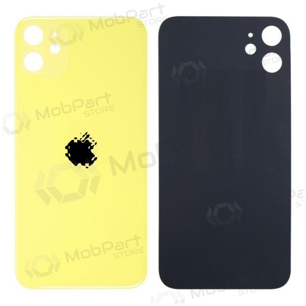 Apple iPhone 11 patareipesade kaas (tagakaas) (kollane) (bigger hole for camera)
