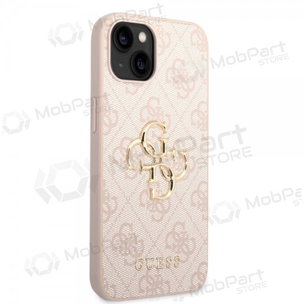 Apple iPhone 14 ümbris - Guess PU 4G Metal Logo (roosa)