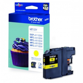 Brother LC 123 (LC123Y), kollane kassett tindiprinteritele