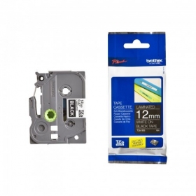 Brother TZE-335 (TZE335) lamineeritud märgistuslindi kassett, valge mustal 12mm, 8m