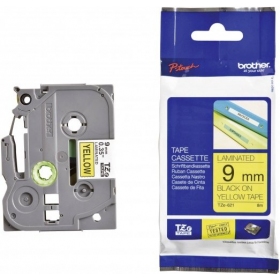 Brother TZe-621 (TZE621) lamineeritud märgistuslindi kassett P-touch, must kollasel 9mm, 8m