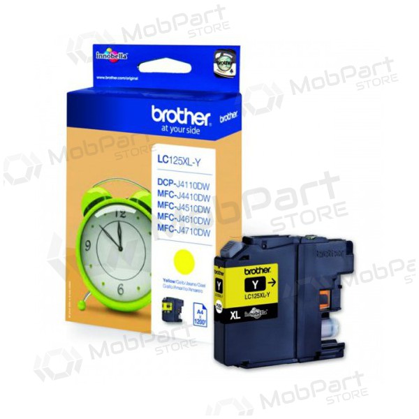 Brother LC 125XL (LC125XLY), kollane kassett tindiprinteritele