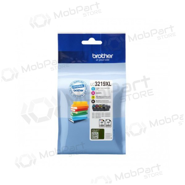 Brother LC 3219 (LC3219XLVALDR), must, helesinine, , kollane kasečių rinkinys tindiprinteritele, 1500 leheküljed.