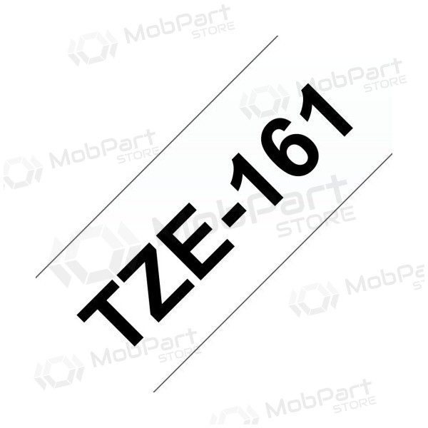 Brother TZe-161 (TZe161) lamineeritud märgistuslint must läbipaistval, 36mm, 8m