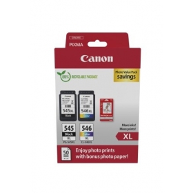 Canon PG-545XL/CL-546XL (8286B011) fotoväärtuspakett tindikassettide komplekt, BK/CMY