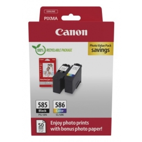 Canon PG-585/CL-586 (6205C004) fotoväärtuspakett tindikassettide komplekt, BK/CMY