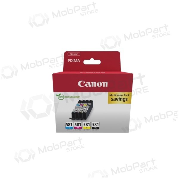 Canon CLI-581 (2103C007) tindikassettide komplekt, C/M/Y/BK