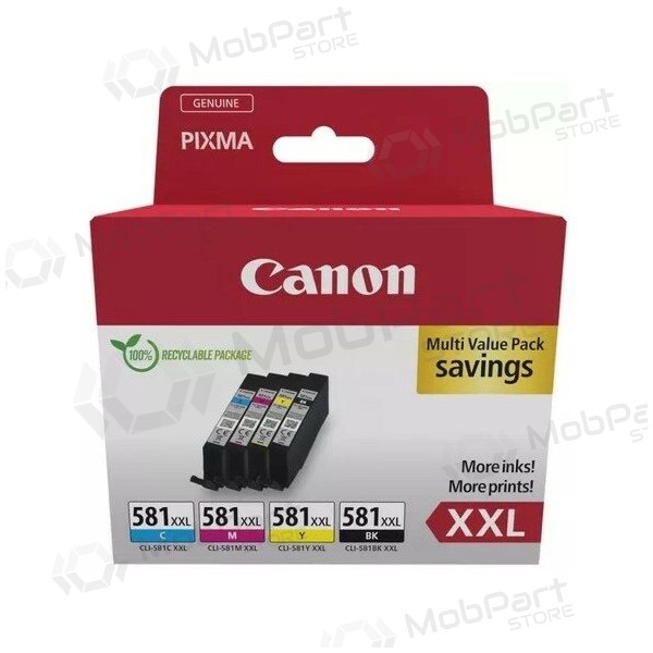 Canon CLI-581XXL (1998C007) tindikassettide komplekt, C/M/Y/BK