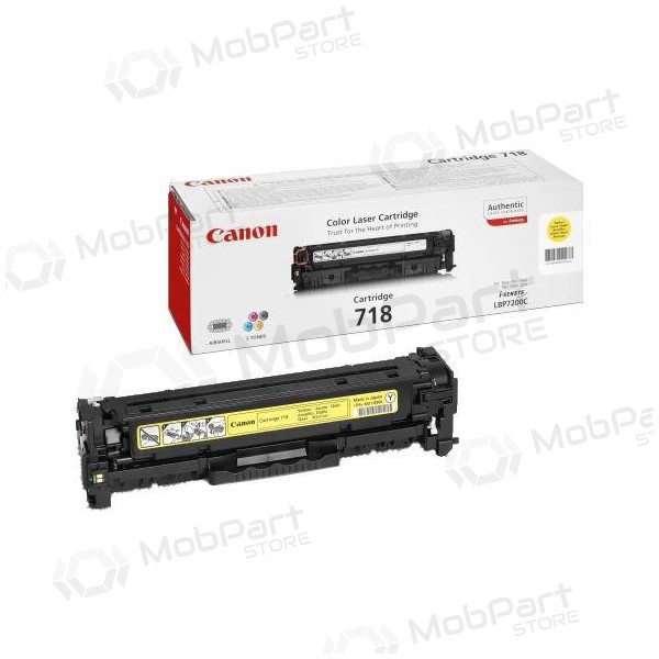 Canon CRG 718 (2659B002) kollane kassett laserprinteritele, 2900 lk.