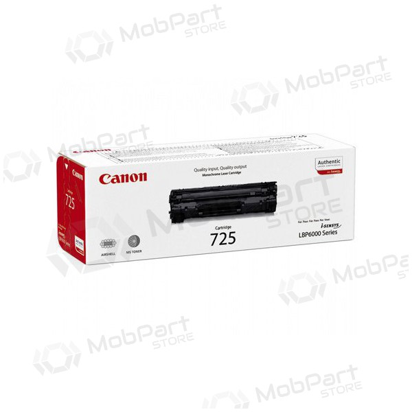 Canon CRG 725 (3484B002) must kassett laserprinterite jaoks, 1600 leheküljed.
