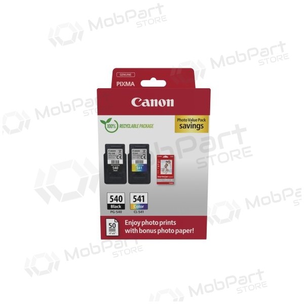 Canon PG-540/CL-541 (5225B013) fotoväärtuspakett tindikassettide komplekt, BK/CMY