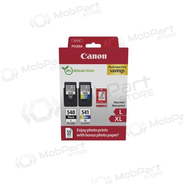 Canon PG-540L/CL-541XL (5224B012) fotoväärtuspakett tindikassettide komplekt, BK/CMY